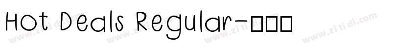 Hot Deals Regular字体转换